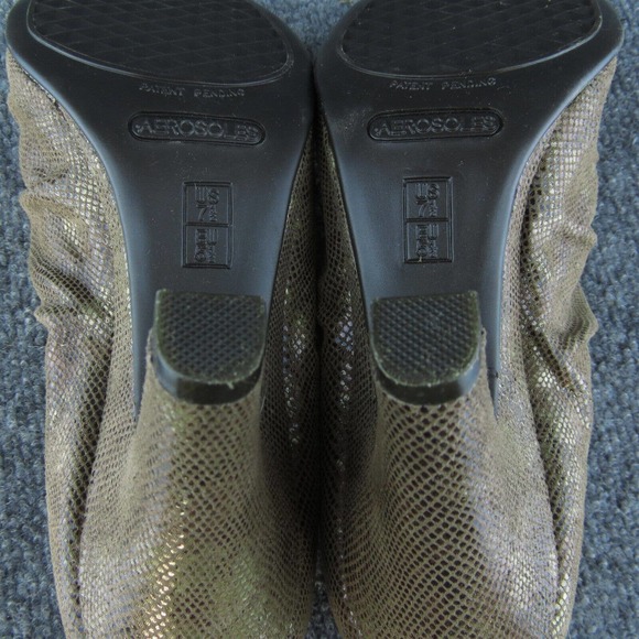 Aerosoles Jalapeno Women Ankle Boots Brown Fabric Zip Size 7.5 Medium - Picture 9 of 10